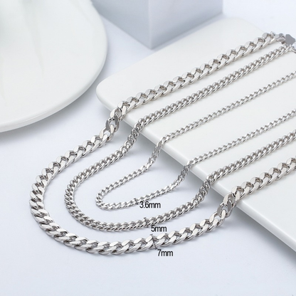 CUBAN LINK CHAIN 7mm (SILVER) - Zesty Craft