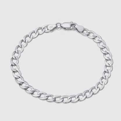 CURB LINK BRACELET 5mm (SILVER) - Zesty Craft