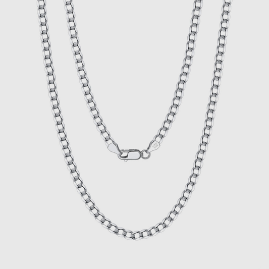 CURB LINK CHAIN 3mm (SILVER) - Zesty Craft