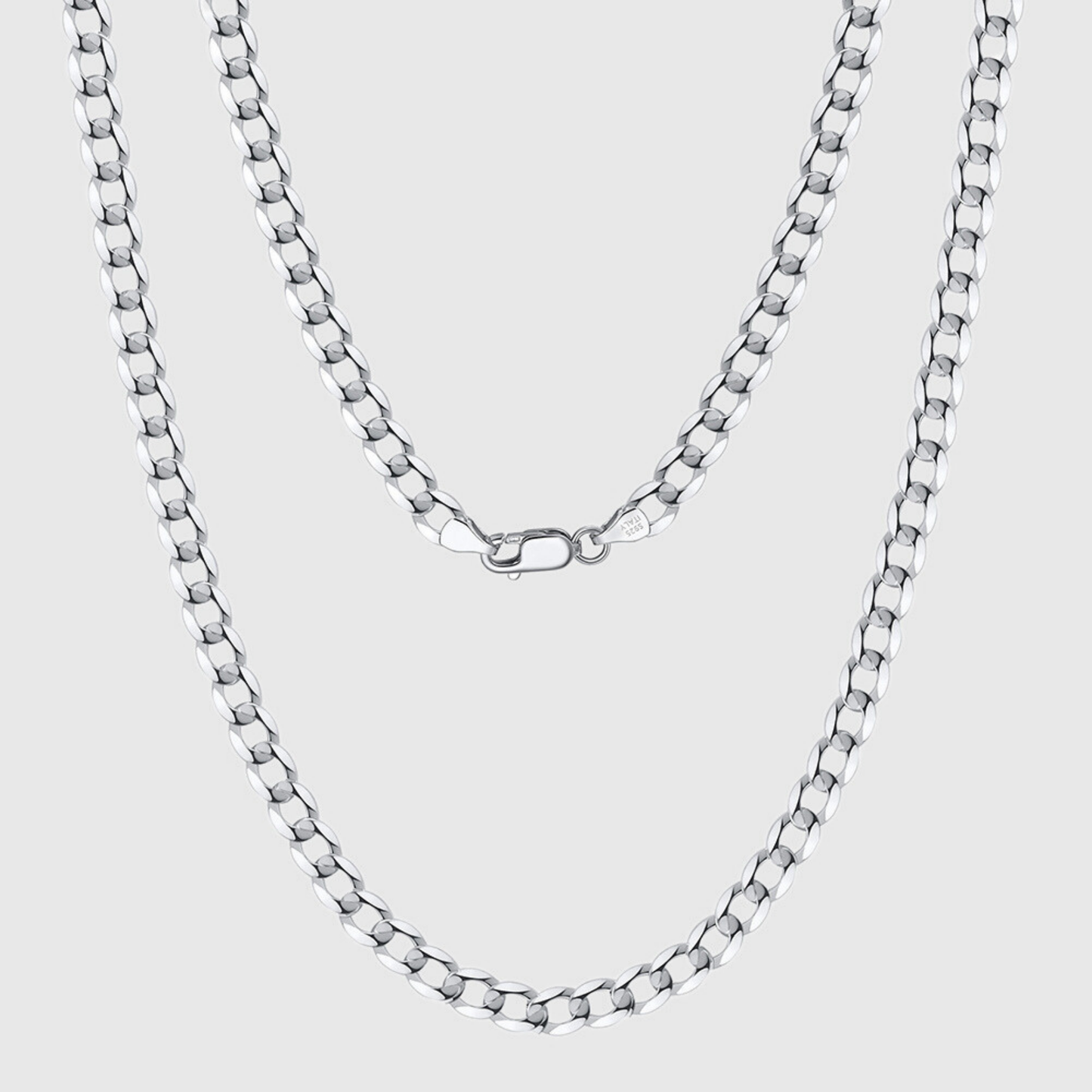 CURB LINK CHAIN 5mm (SILVER) - Zesty Craft