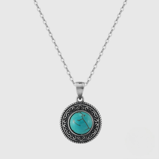 ROUND TURQUOISE PENDANT - Zesty Craft